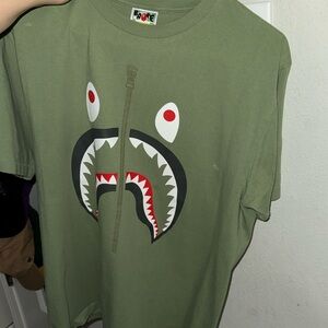 Bape Olive Graphic Tee